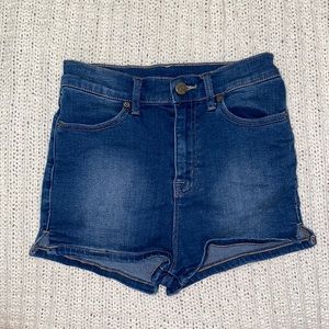 BDG high rise denim shorts size 25